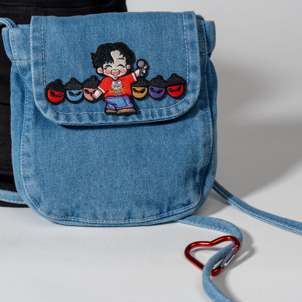 [HOTS Memories] Denim Crossbody Bag — Neuron Dance featuring Hobi & Acorns