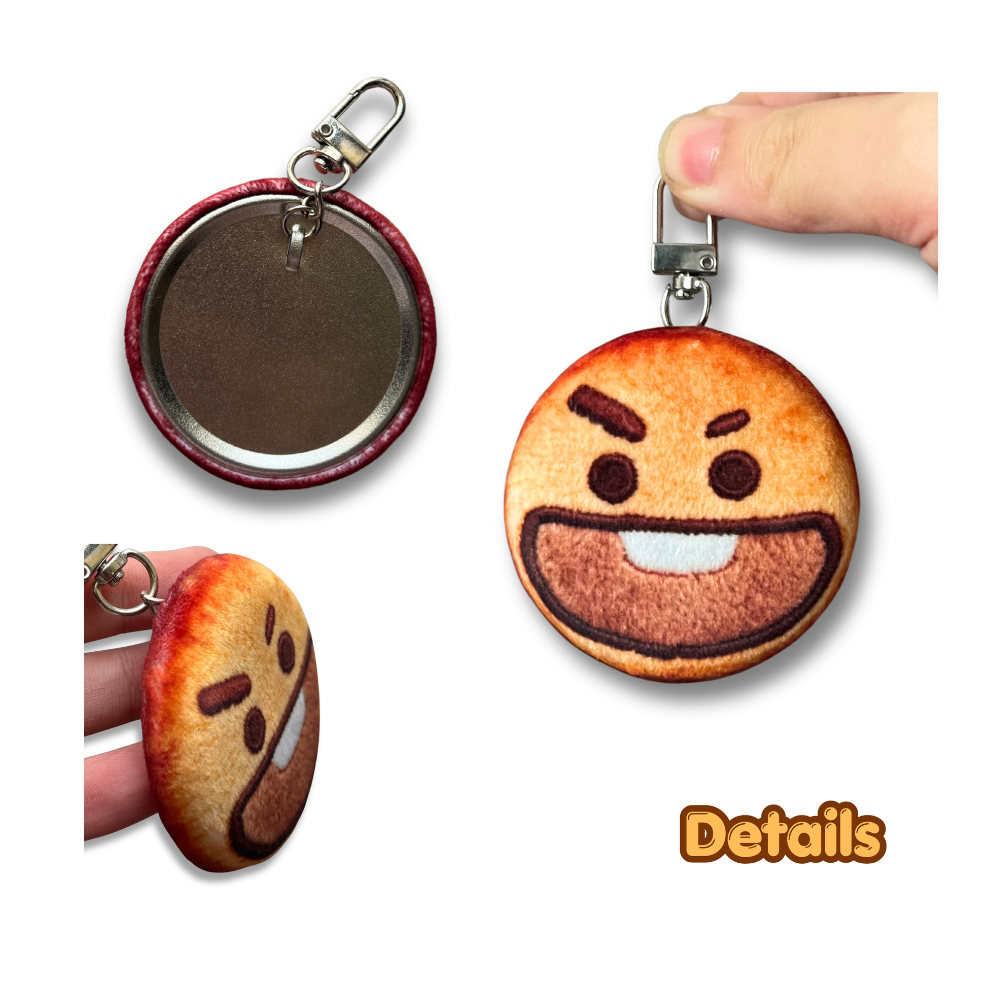 Shooky Plush Button Keychain