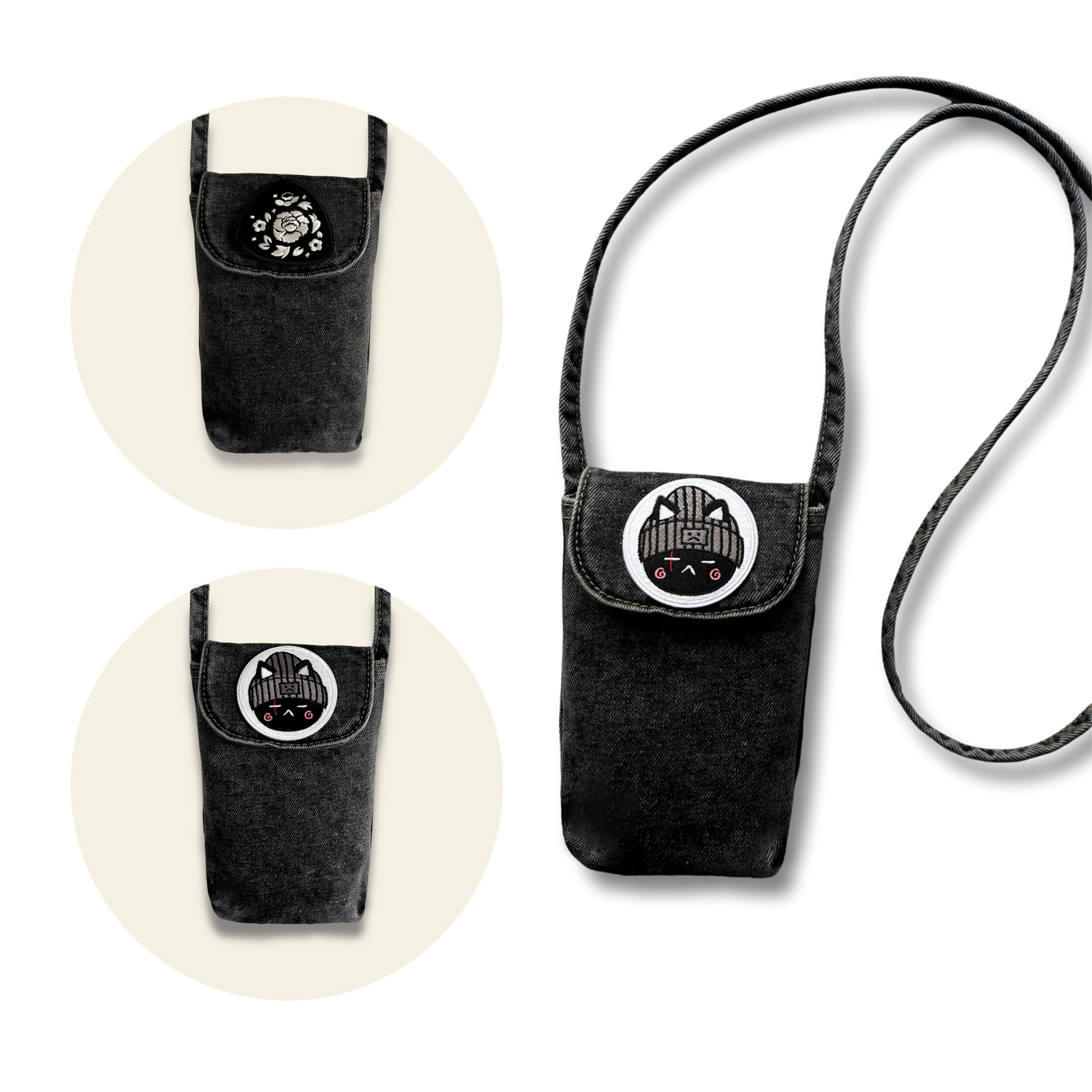 Yoongi Denim Phone Crossbody Bag