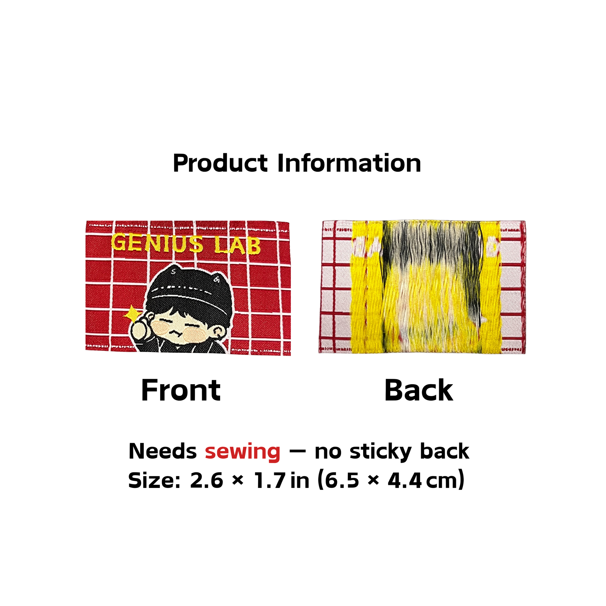 Genius Lab Cap Zang Woven Label