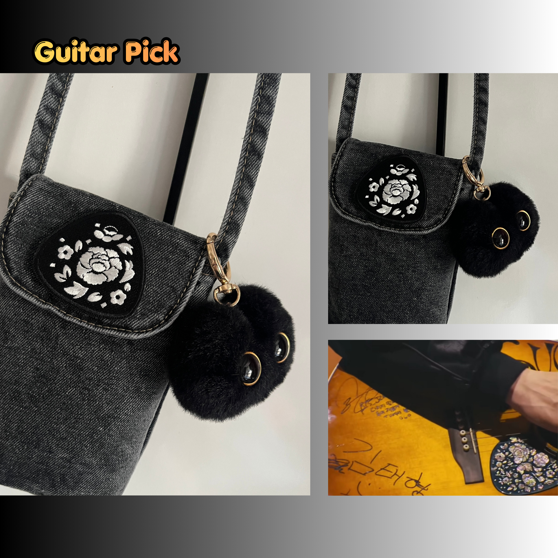 Yoongi Denim Phone Crossbody Bag