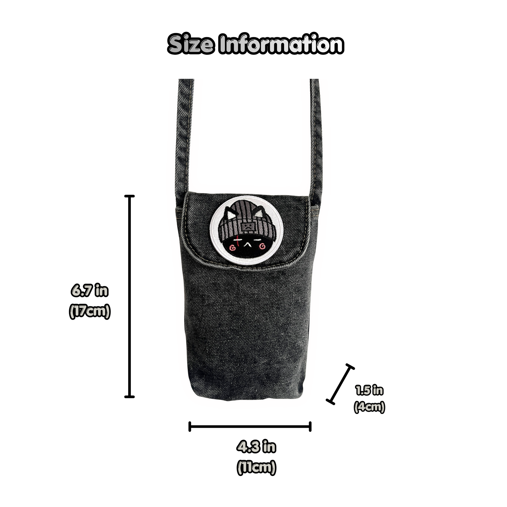 Yoongi Denim Phone Crossbody Bag