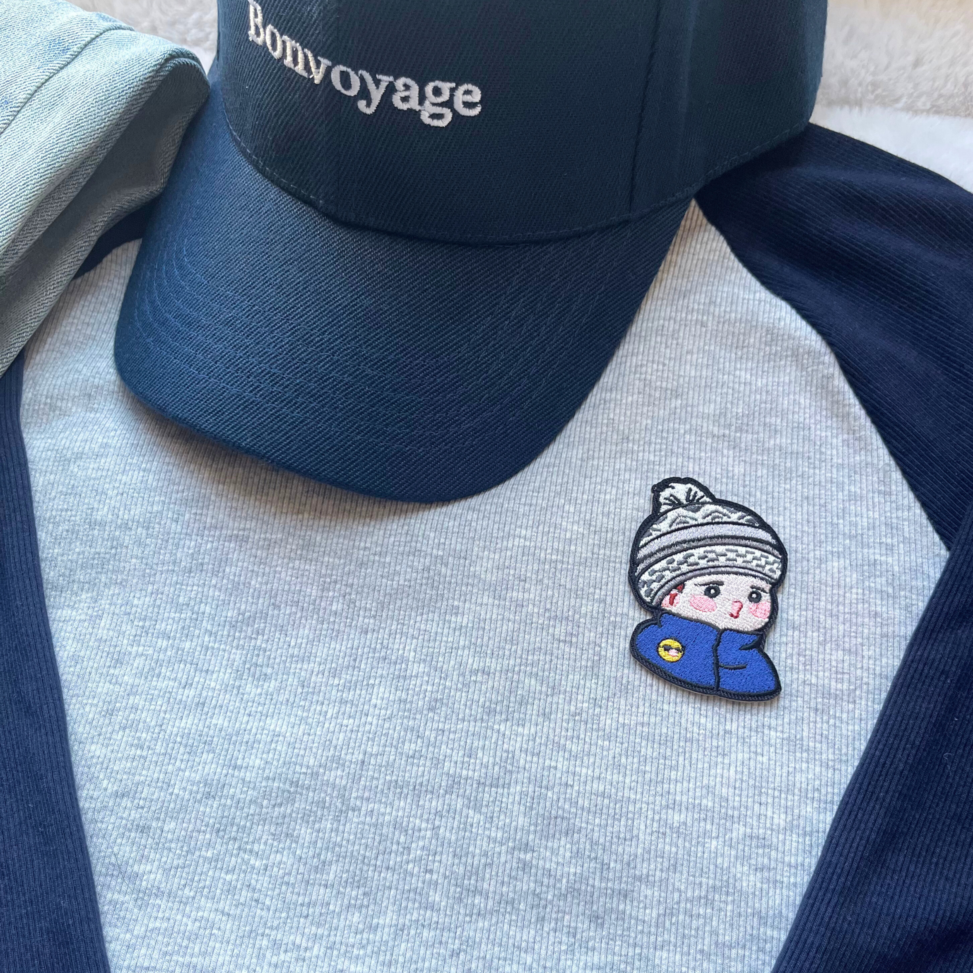 Bon Voyage Jimin Embroidered Patch (Beanie ver.)