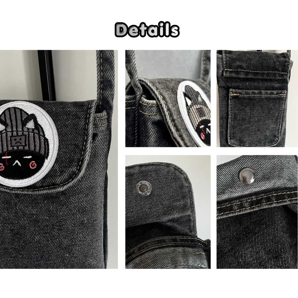 Yoongi Denim Phone Crossbody Bag