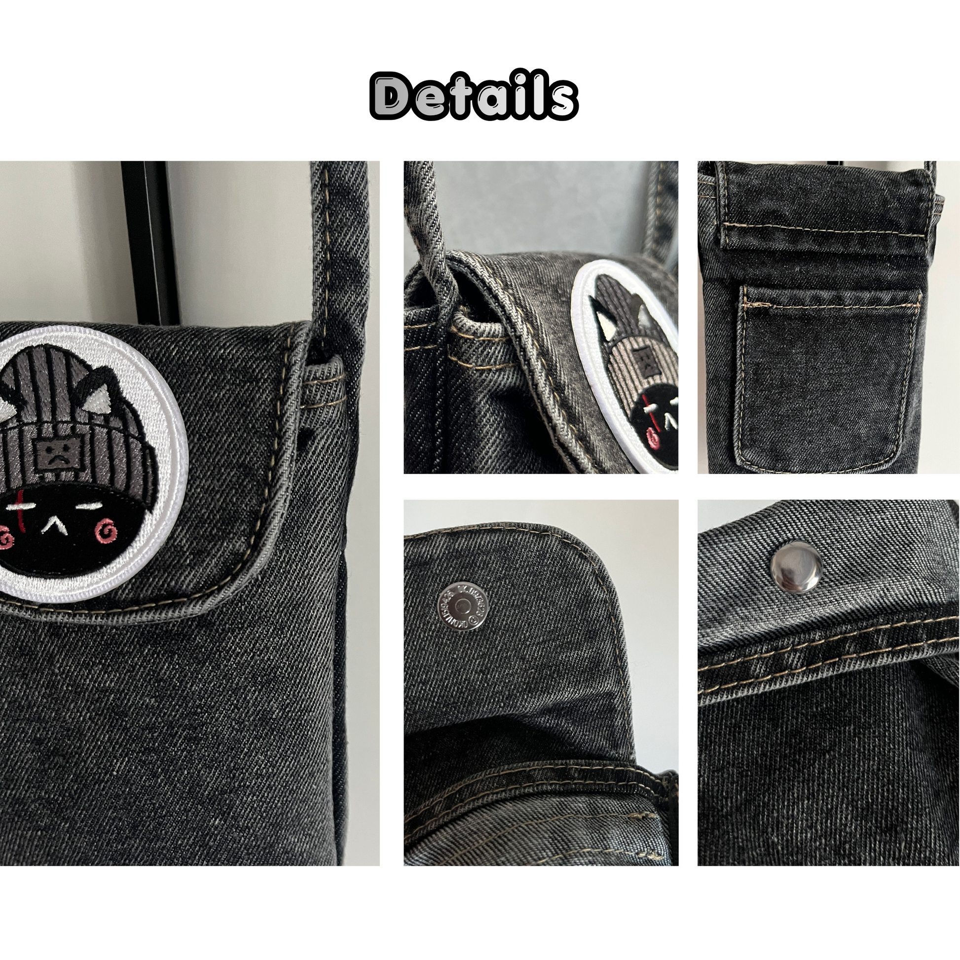 Yoongi Denim Phone Crossbody Bag