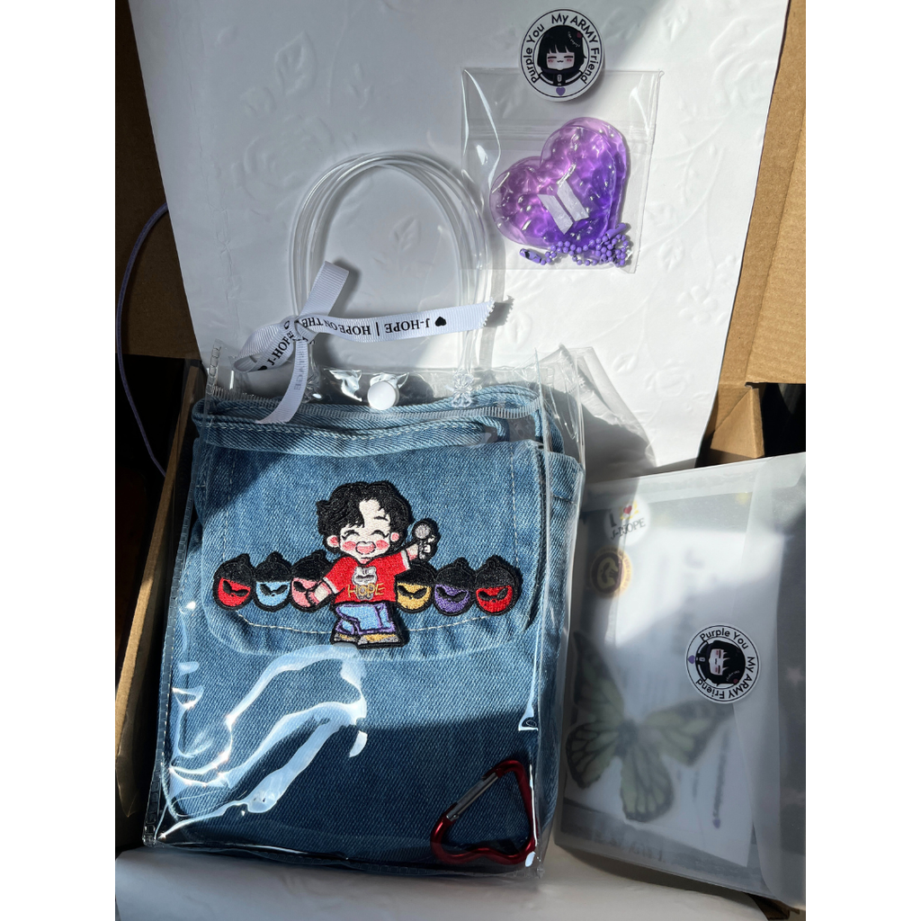 [HOTS Memories] Denim Crossbody Bag — Neuron Dance featuring Hobi & Acorns