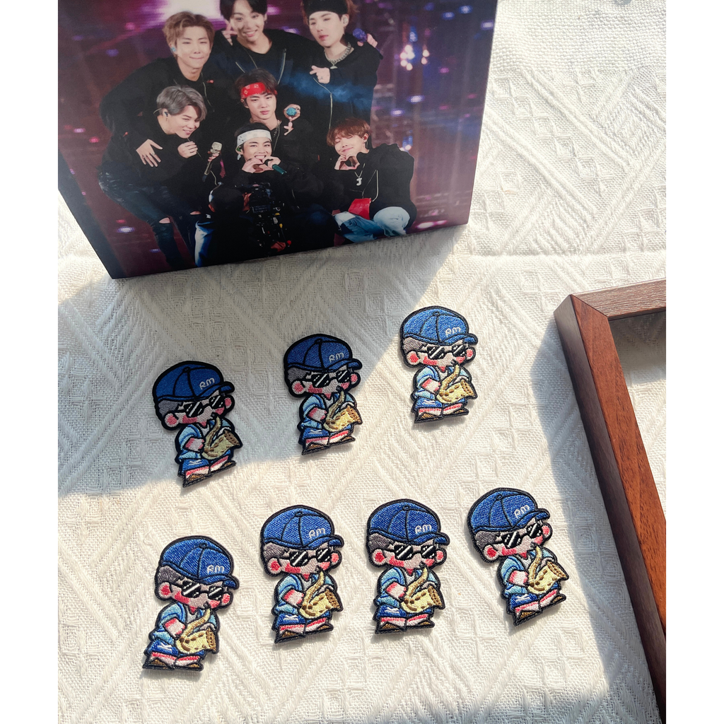 Saxy joon Embroidered Patch & Pin