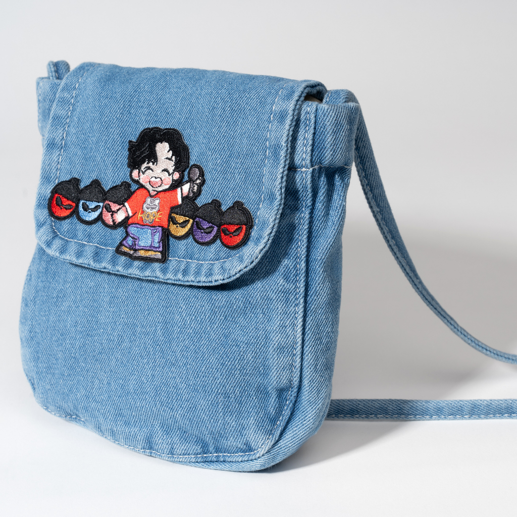 [HOTS Memories] Denim Crossbody Bag — Neuron Dance featuring Hobi & Acorns