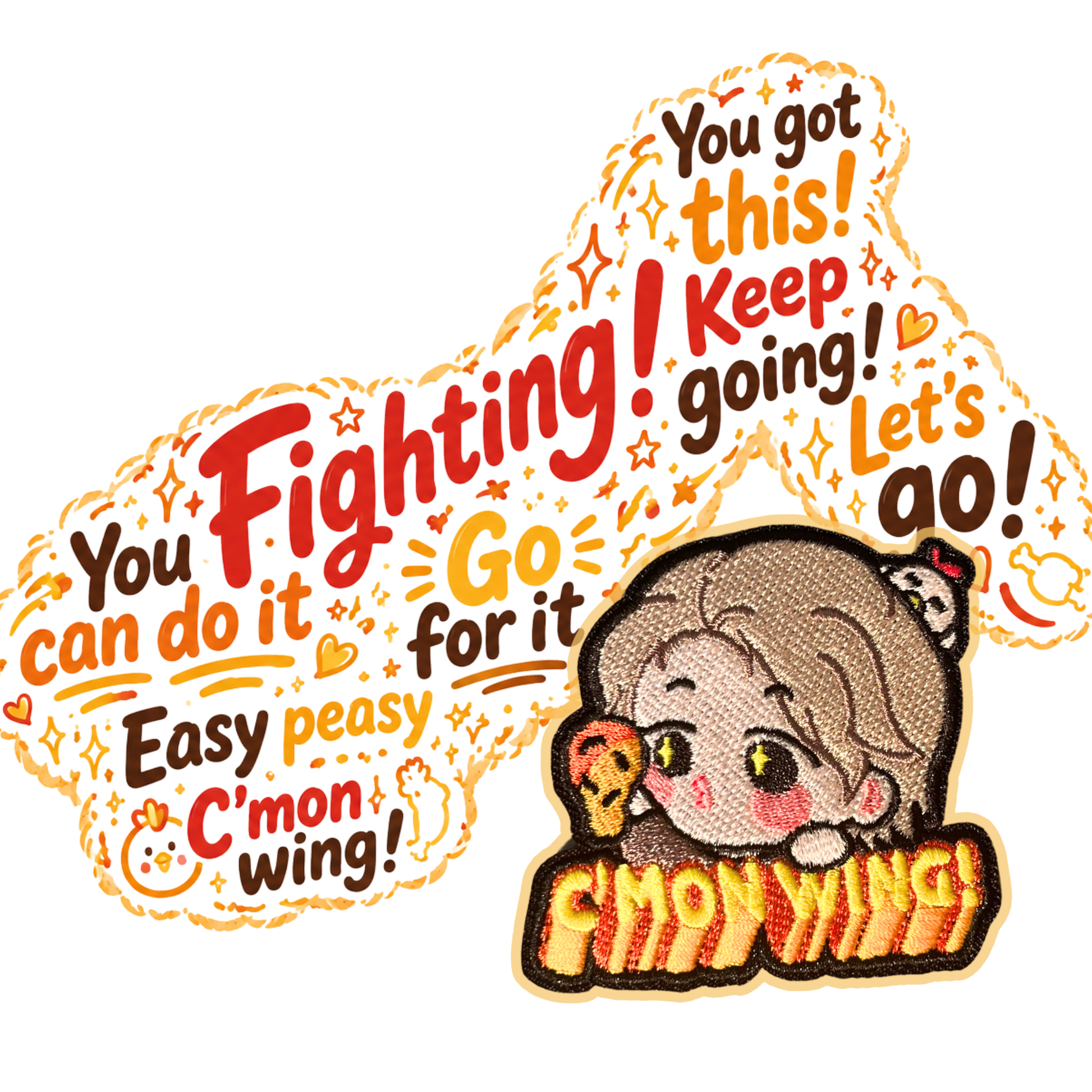 C‘MON WING Embroidered Pin