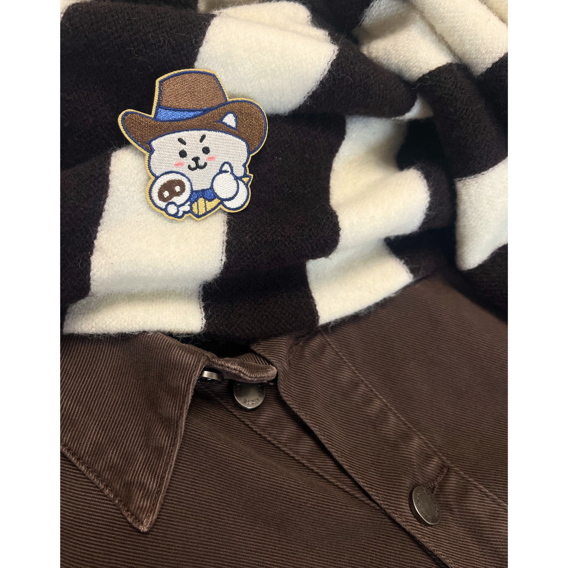 Rope It Cowboy RJ & Wootteo Embroidered Pin