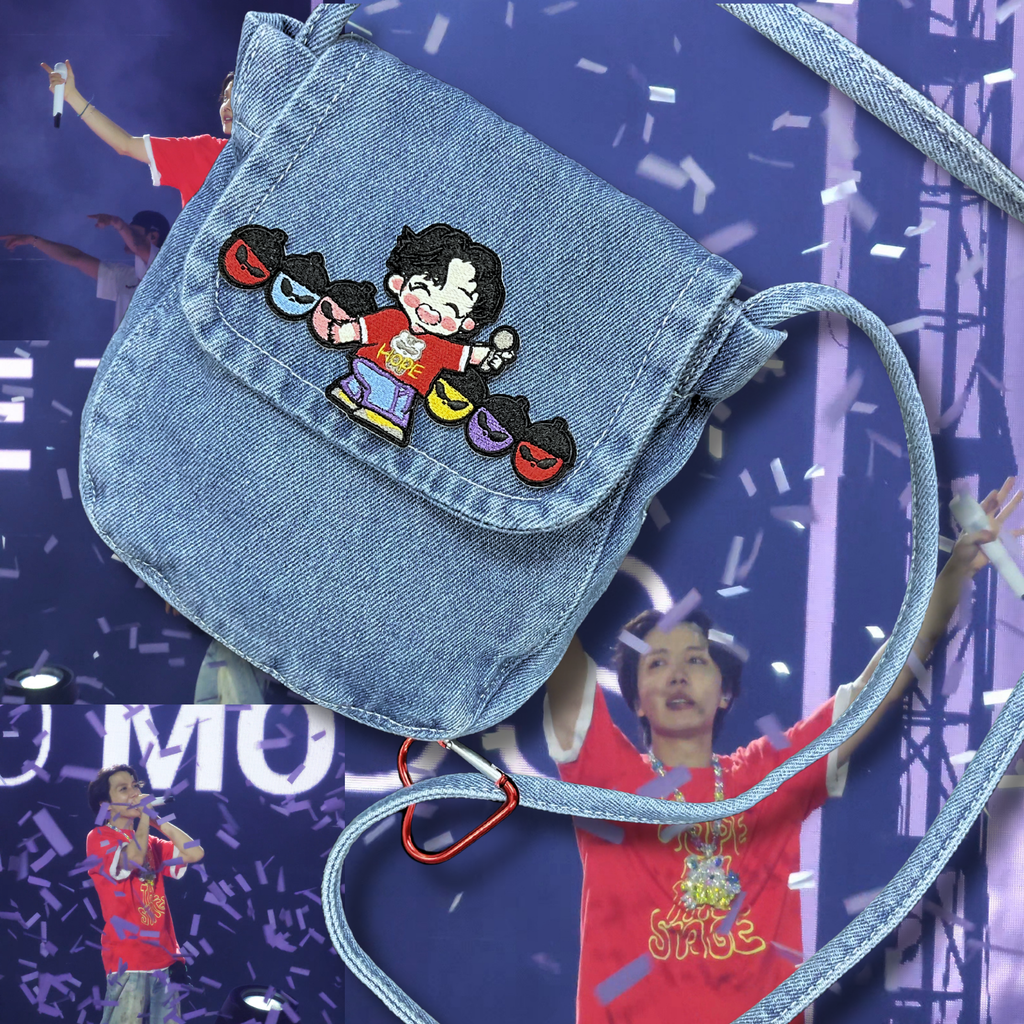 [HOTS Memories] Denim Crossbody Bag — Neuron Dance featuring Hobi & Acorns