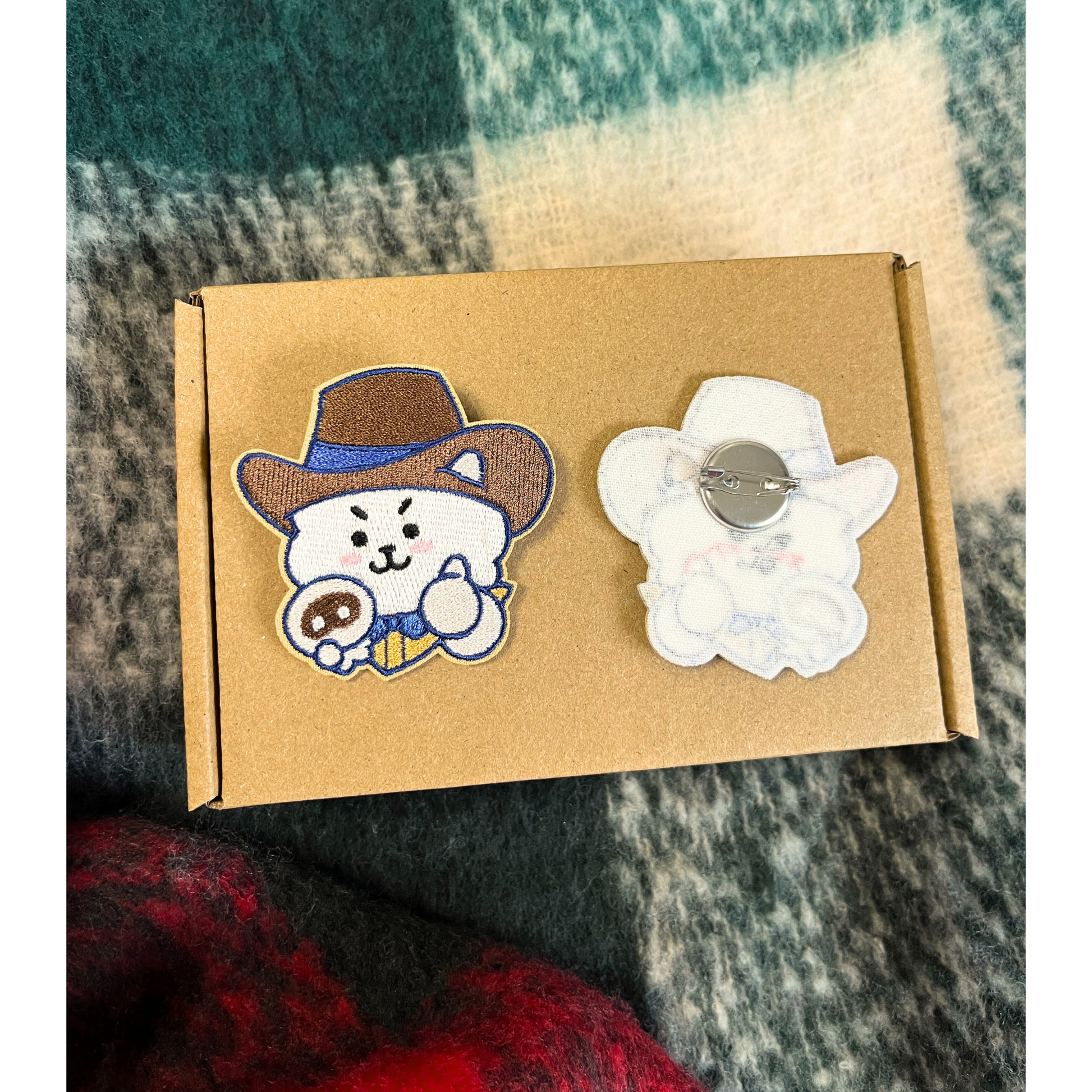 Rope It Cowboy RJ & Wootteo Embroidered Pin