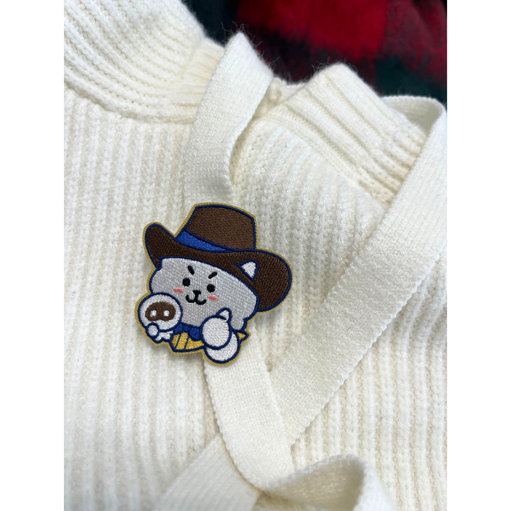 Rope It Cowboy RJ & Wootteo Embroidered Pin