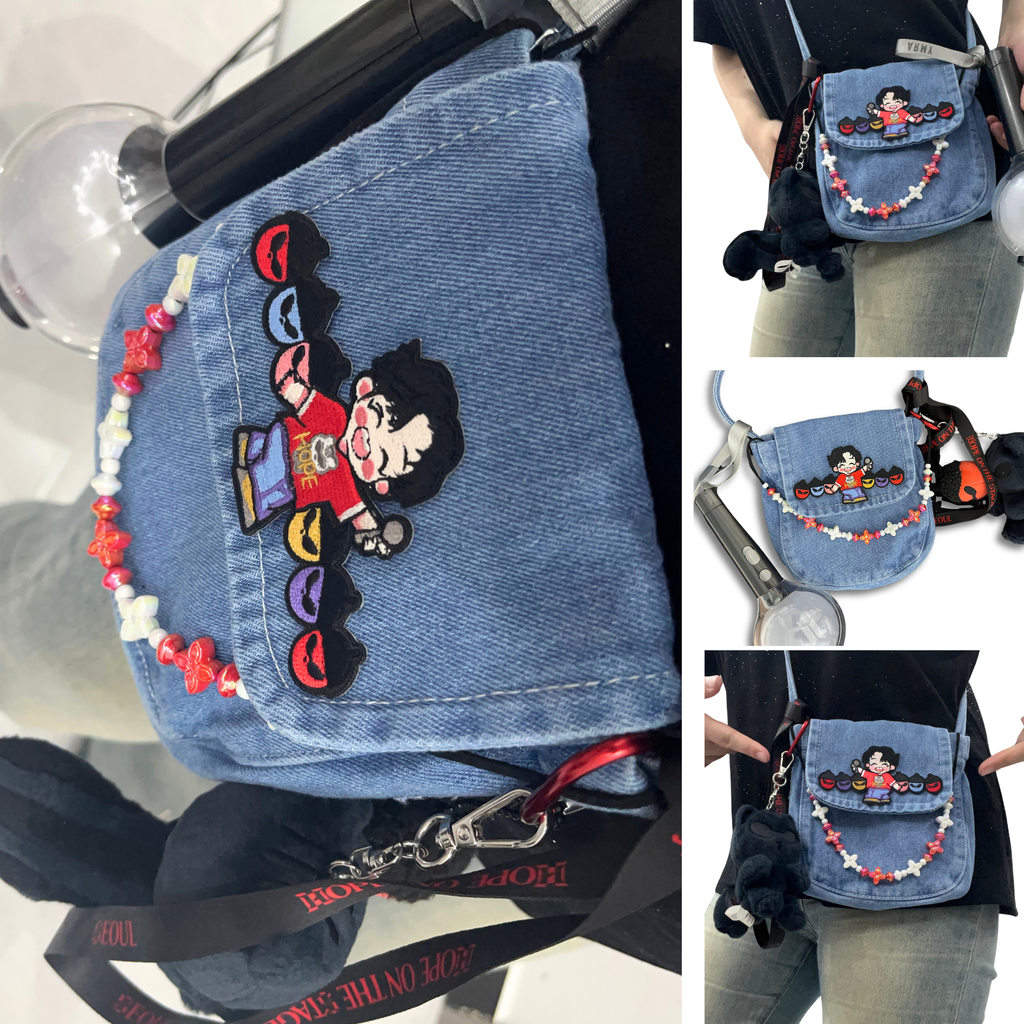 [HOTS Memories] Denim Crossbody Bag — Neuron Dance featuring Hobi & Acorns
