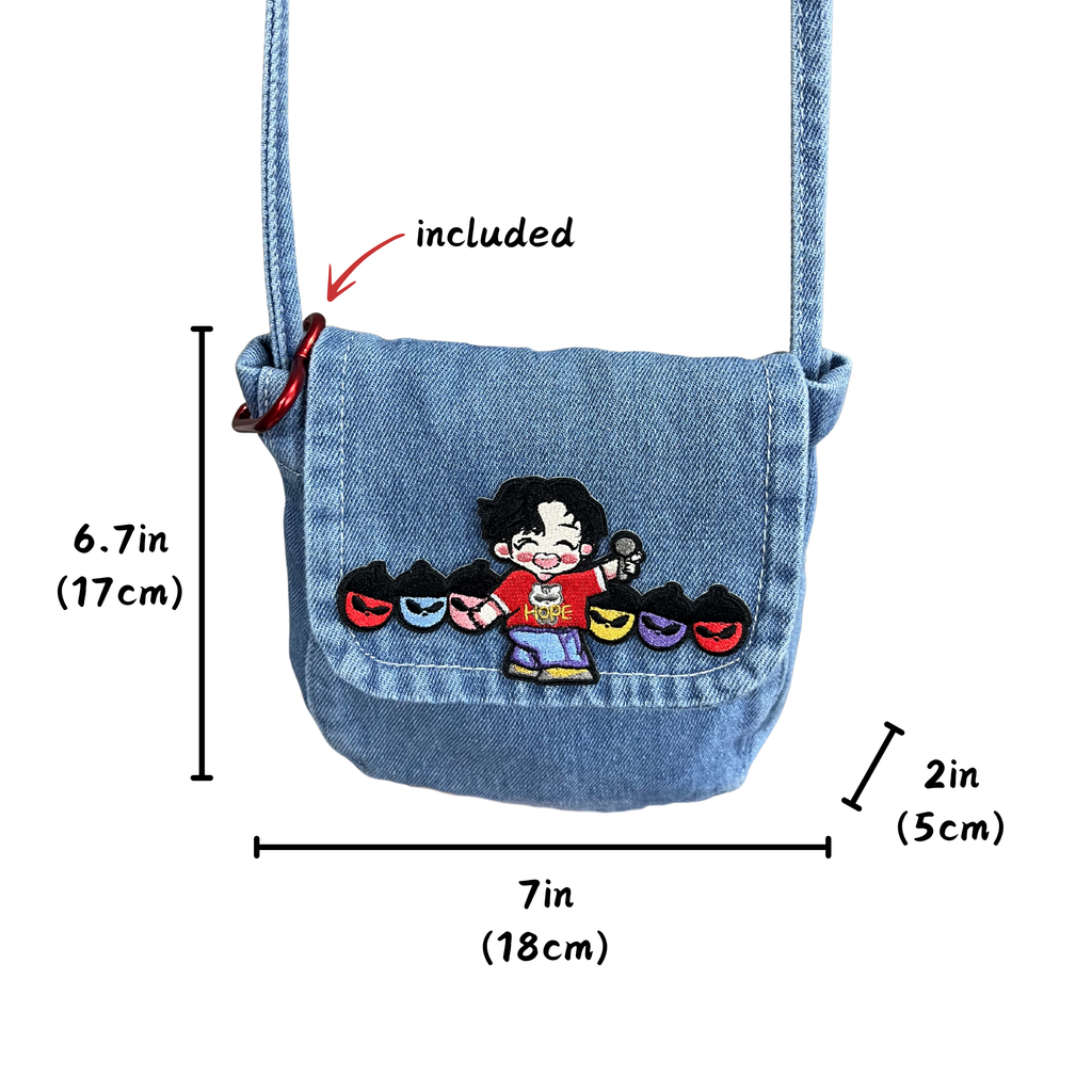 [HOTS Memories] Denim Crossbody Bag — Neuron Dance featuring Hobi & Acorns