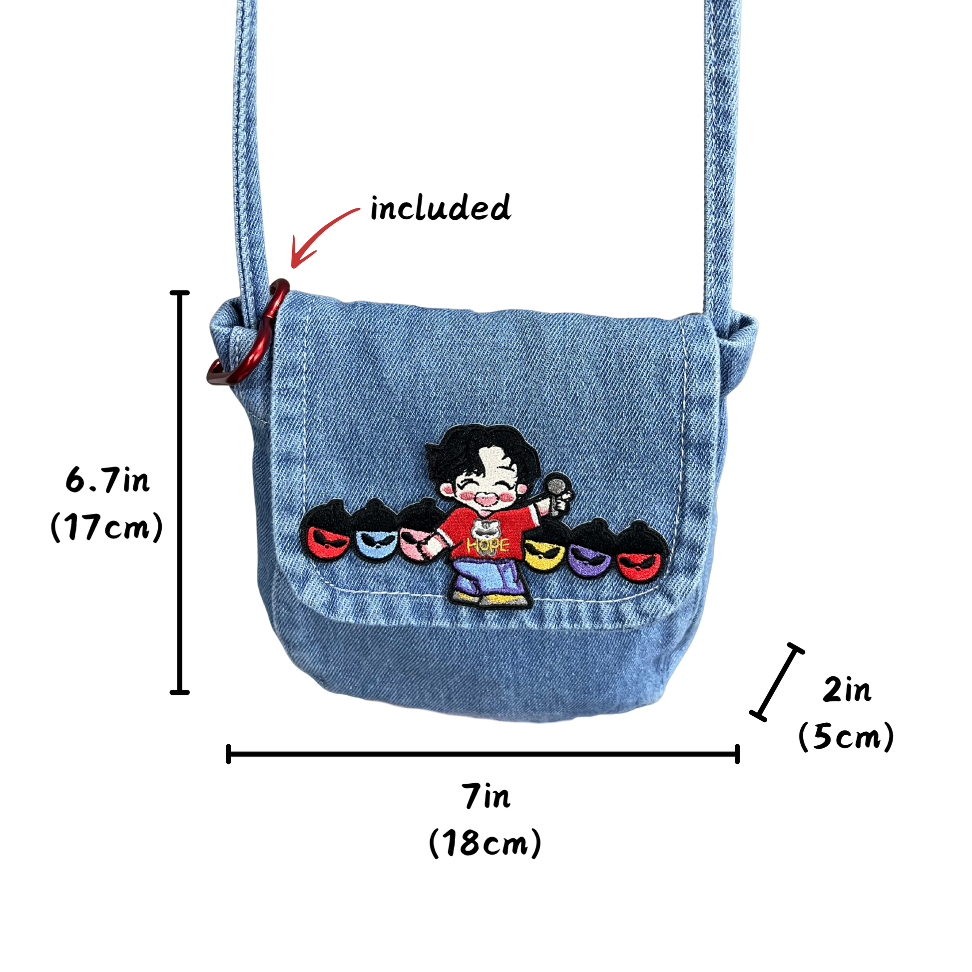 [HOTS Memories] Denim Crossbody Bag — Neuron Dance featuring Hobi & Acorns