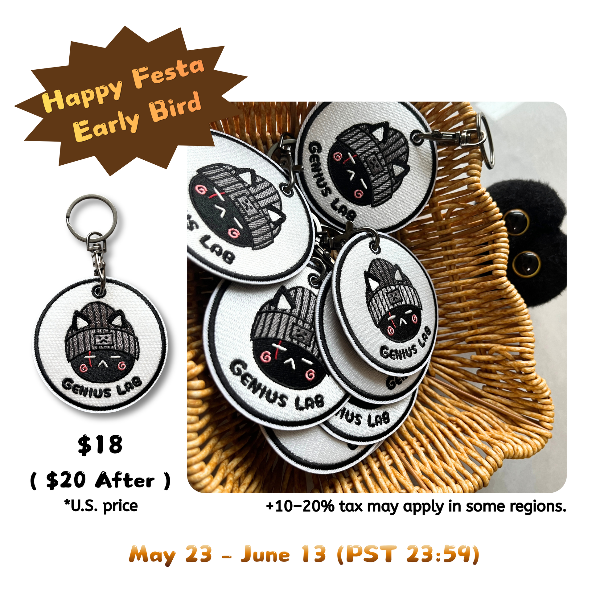 Genius Lab Embroidered Bag Charm